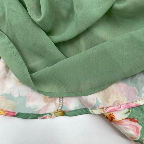 ASTR THE LABEL Giova Dress Size Large Maxi Wedding Cocktail Evening Floral Satin - Picture 13 of 15